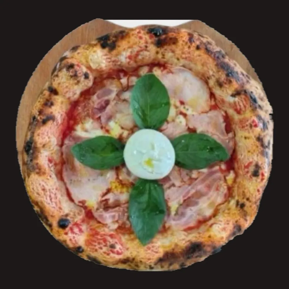 Pizza Gourmet cu porchetta și burrata